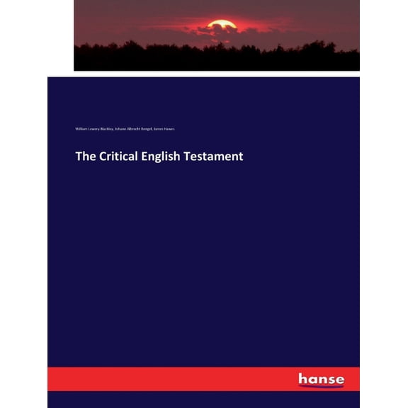 The Critical English Testament, (Paperback)