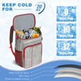thumbnail image 6 of Travel Cooler Bag - Pioneer Flower Floral Print Pattern Camping Beer Cooler Backpack with Bottle Opener- Waterproof Insulated Picnic Backpacks - Cooler Bag for Beach, 6 of 6