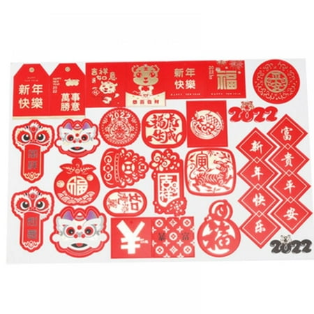 

Orchip Chinese New Year Decorations Chinese Paper Tag Pendant Red Hanging Ornaments Lucky Fu Pendants for New Year Home Office Car Trees Spring Festival New Year Decorations (3 Designs)