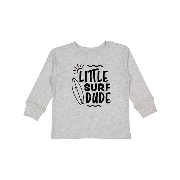 Inktastic Little Surf Dude with Surfboard Boys Long Sleeve Toddler T-Shirt