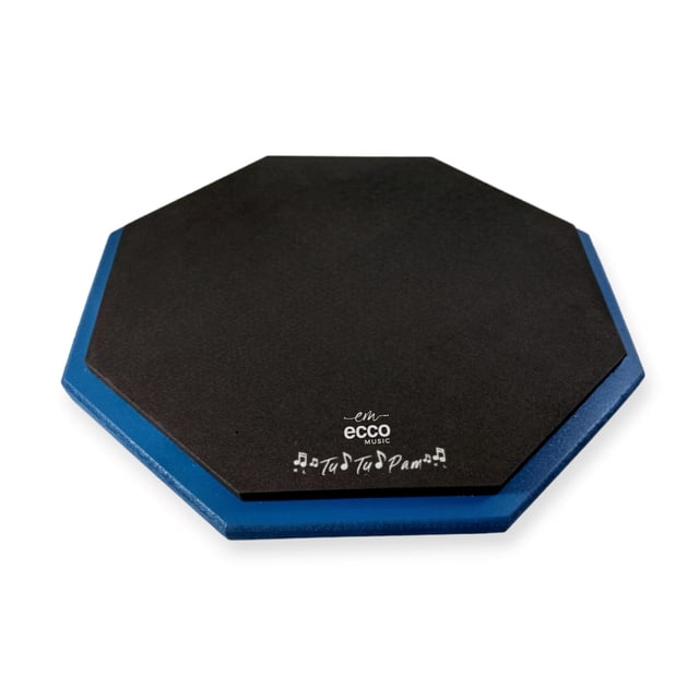 Pad Practicador de Bateria ECCO MUSIC 10' Octagonal Azul