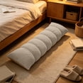 thumbnail image 5 of KQJQS 39 Inch Long Body Pillow, Beige Side Sleeper Pillow for Leg and Waist Support, Soft Bed Pillow for Sleeping, Pregnancy and Home Rest, 5 of 6