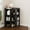 Black, variant on Hironpal Rustic Brown Corner Cabinet with USB Ports and Outlets - Wooden Cubby Corner Bookshelf for Small Spaces - 9 Cube Organization Storage - Ideal for Bedroom, Living Room, and Office