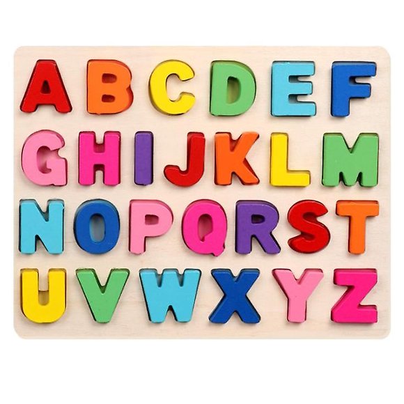 Wooden Jigsaw Puzzle For Toddlers, Abc Case Letter And Number Educational Toys