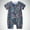 B, variant on Newborn Boy Bodysuits Cartoon Dinosaur Prints Zipper Footless Pajamas Cotton Short Sleeve Printing Romper Sleep and Play 12-18 Months