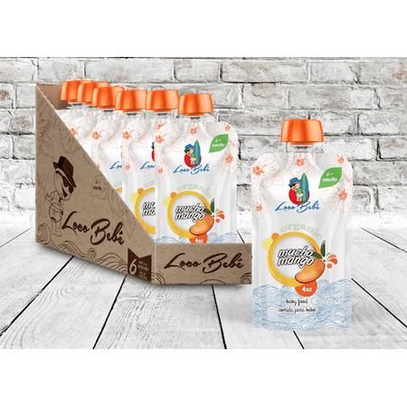 Loco Bebe Organic Baby Food, Mucho Mango, 4.0oz (6-pack)