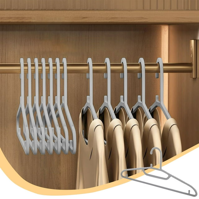Fiudx Perchas Antideslizantes, Organizador de Ropa Que Ahorra Espacio, Diseño de Hombros Antideslizantes, Gancho Pequeño Resistente Al Viento, Ideal para Usar En Seco y Mojado, Solución para Organiza
