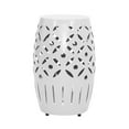 thumbnail image 3 of Abble 18’’White Geometric Cut Iron Side Table, 3 of 4