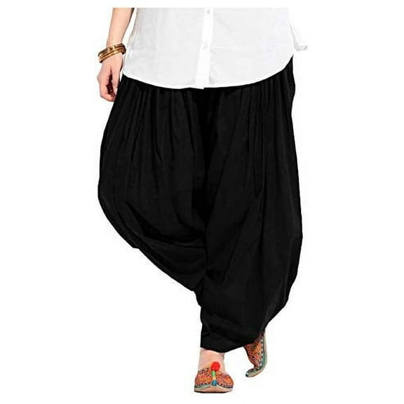 Starculture Black Cotton Patiyala Salwar for women