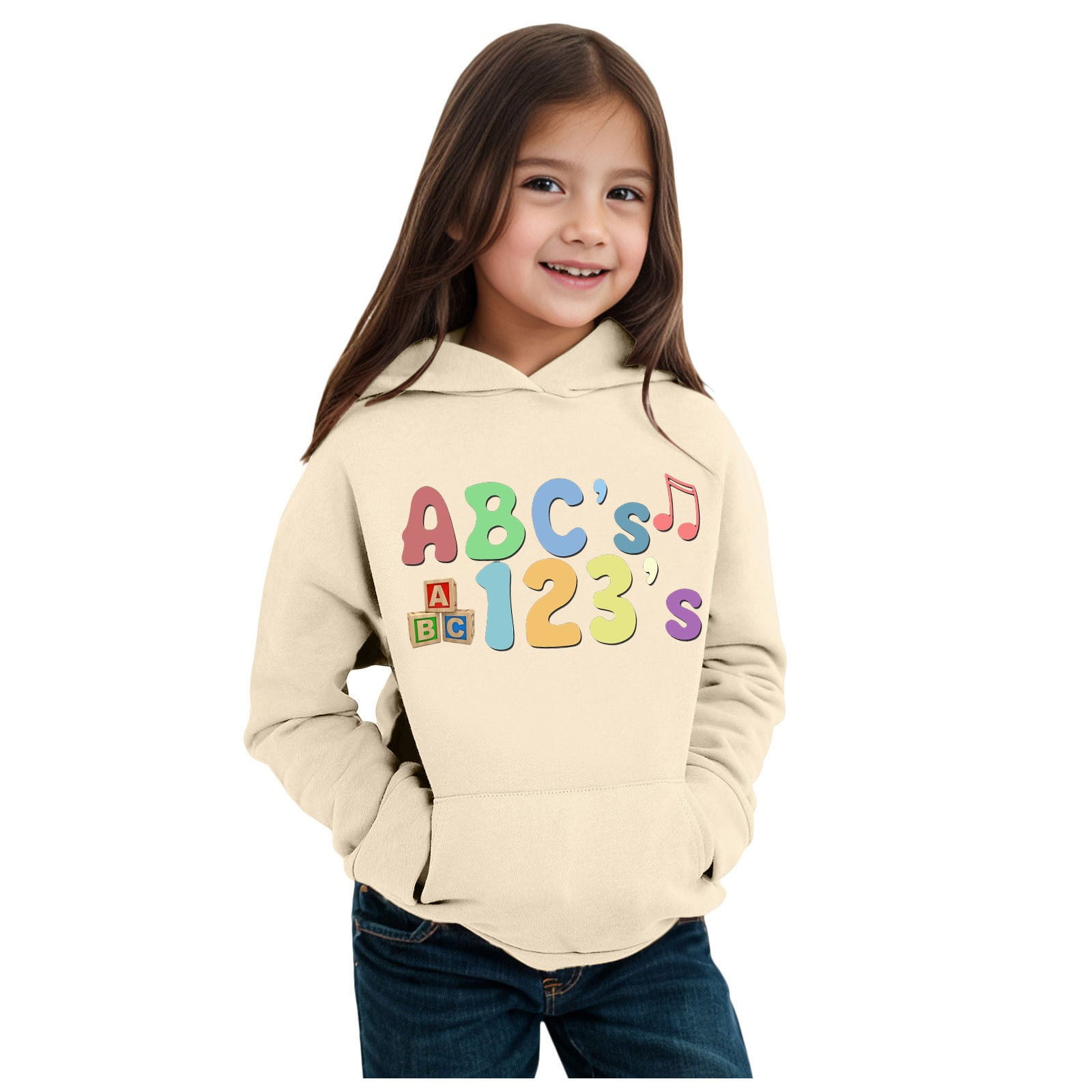 Kids Boys Girls Autumn WInter Season Kindergarten Letter Printed