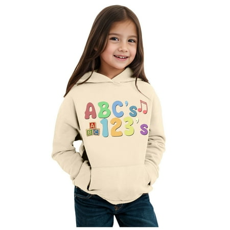 

Kids Boys Girls Autumn WInter Season Kindergarten Letter Printed Long Sleeve Hoodie Warm and Comfortable Tops Children s Clothing Boy Hoodies Girls Pullover Sweater Girls Hooded Zip Sweatshirt Hoodies