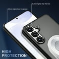 thumbnail image 3 of Magnetic Case for Samsung Galaxy S23 FE with Hidden Kickstand, [Mag-Safe Charging] [Military-Grade Drop Protection] Rugged Heat Dissipation Frosted Back Phone Case for Galaxy S23 FE, Silver, 3 of 11