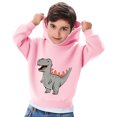 thumbnail image 4 of JSGEK Cute Print Hoodie Long Sleeve Stylish Soft Fabric Comfortable Casual Sweatshirt for Children Perfect for Daily Wear Holiday Gift Pink 6 Years, 4 of 6