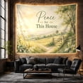 thumbnail image 6 of Pastoral Gate with Wildflowers in Hazy Light, Calming Watercolor for Nature Lovers, Rustic Wall Art, Housewarming Gift, Tapestry Wall Hanging for Living Room and Bedroom, 6 of 7