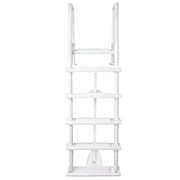 Aqua Select Heavy Duty Resin In-Pool Ladder w/ Entrapment Barrier for Above Ground Pools