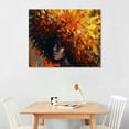 thumbnail image 2 of JRXY Premium Canvas Wall Art African American Abstract Art Modern Decorative Artwork Black Queen Woman Graffiti Design Abstract Afro Hairstyle Artwork Painting 20x16 inch 20x16in, 2 of 4
