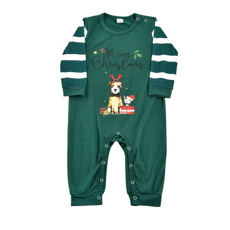 

Scyoekwg Family Christmas Pjs Matching Sets Round Neck Long Sleeve and Long Pants Comfy Loose Christmas Pattern Print Winter Warm Holiday Family Pajamas Set Baby-Kids-Adult