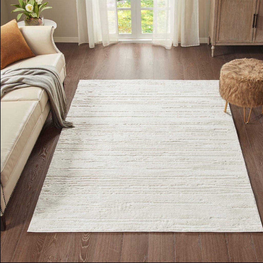 Home Outfitters Cream Terni Textured Cream Indoor Area Rug 8x10ft