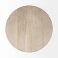 thumbnail image 4 of Light Blond Pedestal Table with Gold Detailing, 4 of 9