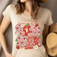 thumbnail image 4 of Sweet Summer Time T-Shirt for Women, Strawberry Daisy Retro Cottagecore Tee, Natural, Size XL, 4 of 6