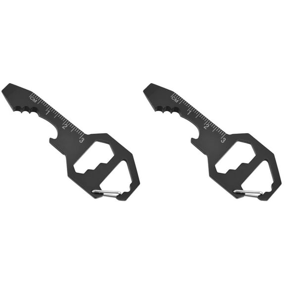 CHOGI 2 PCS Multi Tool Card 6-in-1 Multi-functional Keychain Multi-tool Chains Survival s Bottle Opener Man