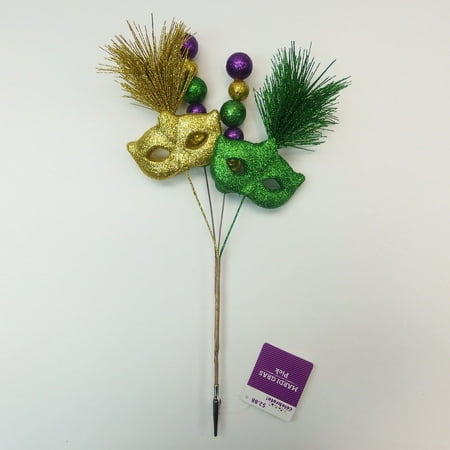 Mardi gras Glitter Mask Ball Pick Clip