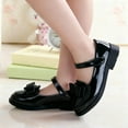 thumbnail image 5 of DMDUOU Girls Dress Shoes Leather Princess Party Girls Shoes Schools Shoes Girls Mary Jane Ballerina Flat Shoes Black 4-4.5Years, 5 of 7