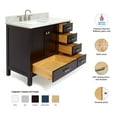 thumbnail image 3 of Ariel Cambridge 43 In. Left Offset Rectangle Single Sink Vanity With Carrara White Marble 0.75 In Countertop In Espresso, 3 of 10