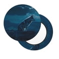 thumbnail image 2 of Balery Lonely Night Wolf Fundas de asiento para taburete de bar redondo de tela de terciopelo ajustables que protegen de arañazos y manchas para sillas de 14 a 17 pulgadas.-13 inch, 2 of 7