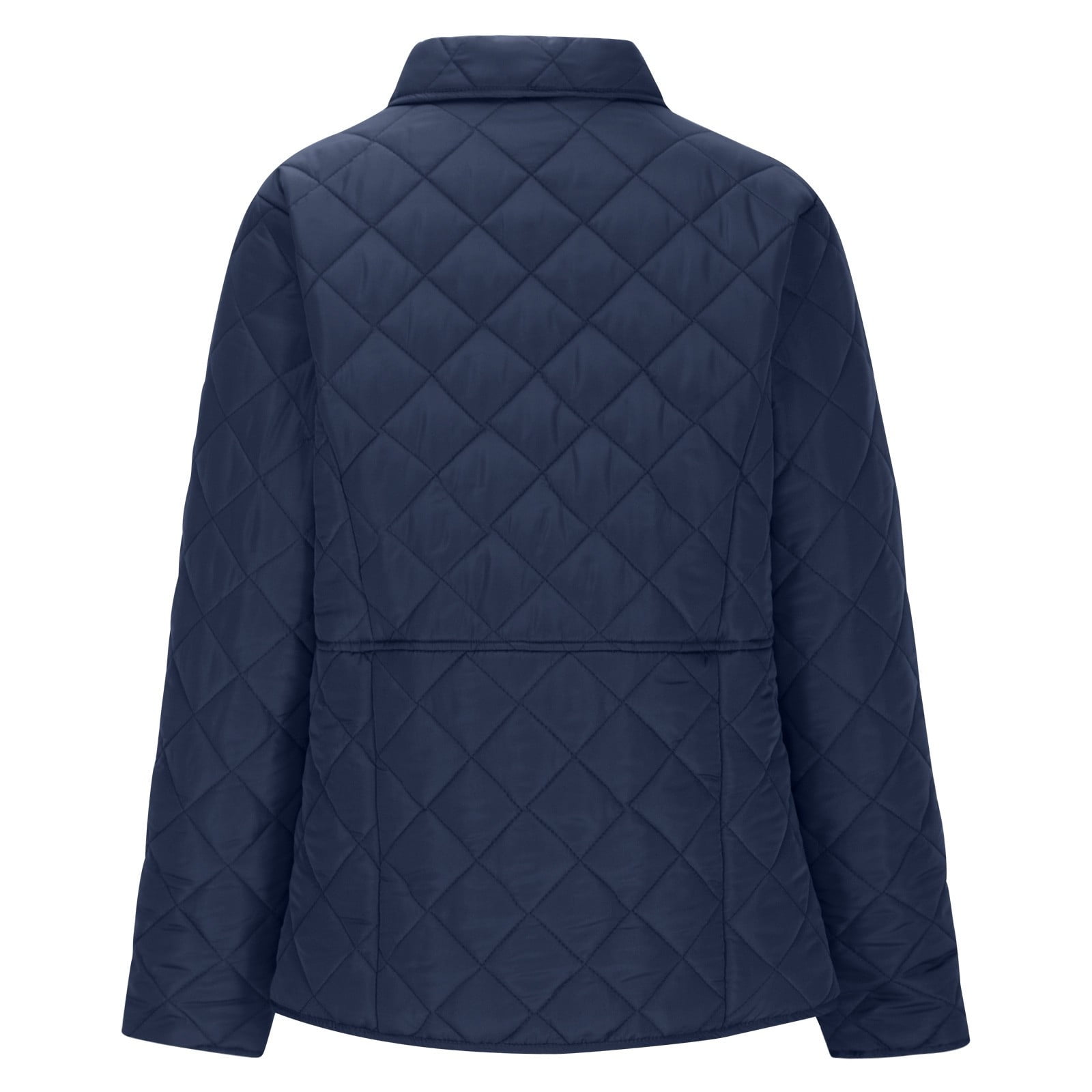Womens Plus Size Puffer Jackets Fall Winter Long Sleeve Button-Up Coat Solid Color Light Weight Warm Padded Comfy Outwear Tops - image 4
