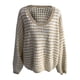 thumbnail image 2 of Gibobby Suéteres de invierno de punto Suéter para mujer Cuello en V Manga larga Casual Bloque de color Punto Vacaciones Invierno Suelto Jumper Tops (Caqui, L), 2 of 5