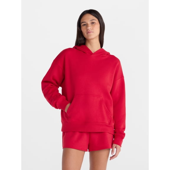 No Boundaries Oversized Fleece Hoodie, Women’s and Women's Plus XXS-4X