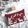 thumbnail image 5 of Zufioo Christmas Buffalo Plaid Print Double-Sided Throw Pillow Cover, Pillow Protector Home Decor - With Hidden Zipper, Suitable for Bedroom, Living Room, Car Interior-20"x30", 5 of 6