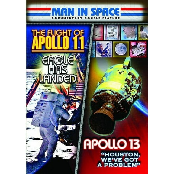 Man in Space Documentary Double Feature Double Feature: The Flight of Apollo 11: Eagle Has Landed (1969)/Apollo 13: Houston, We've Got a Problem (1972) (DVD), Alpha Video, Documentary