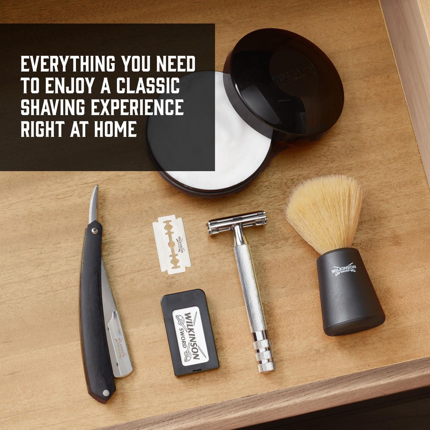 Savon à raser en bol pour rasage à l’ancienne de marque Wilkinson Sword 125 g