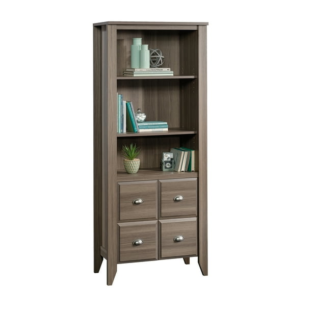 Sauder Shoal Creek Library with Doors, Diamond Ash Finish