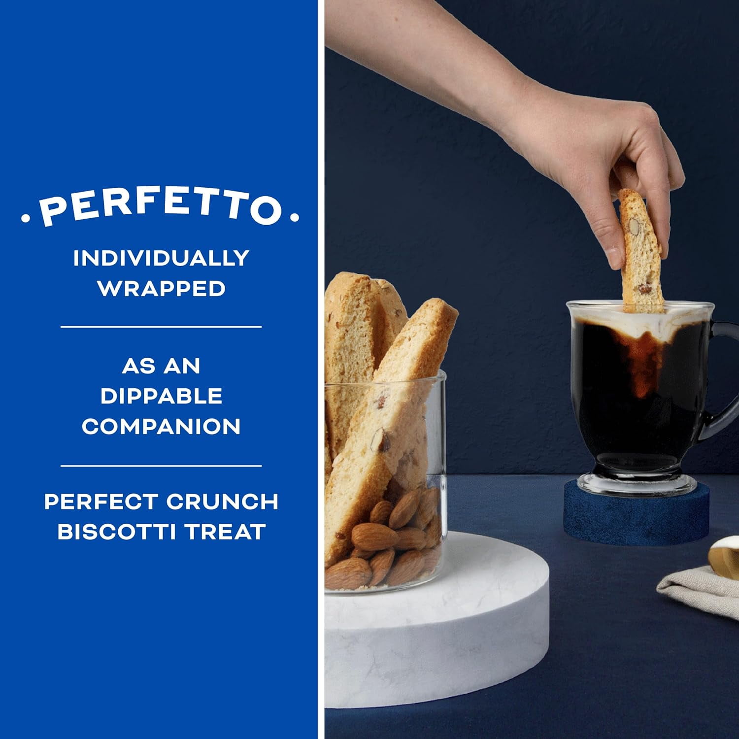Originali Almond Biscotti Italian Cookies - 3 Boxes Biscotti Individually Wrapped Cookies - Italian Biscotti Cookies Baked w/a Hint of Anise & California Almonds - Kosher - 5.52 oz