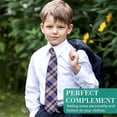 thumbnail image 4 of 4 Pcs Kids Tie for Boys Adjustable Zipper Youth Child Toddler Necktie Wedding Graduation School Uniform 6-12 Years, 4 of 8