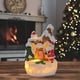 thumbnail image 1 of Figura de Papá Noel Soledad de Resina con Micropaisaje de Escena Invernal Casa Luminosa Navideña para Decoración de Chimenea Interior Marrón, 1 of 10