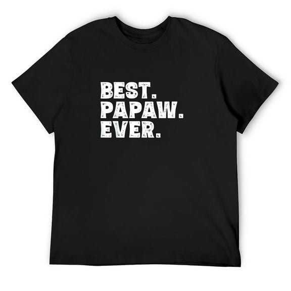 Mens Grandpa Gifts T-Shirt for Dads, Best Papaw Ever Funny Shirt T-Shirt Black