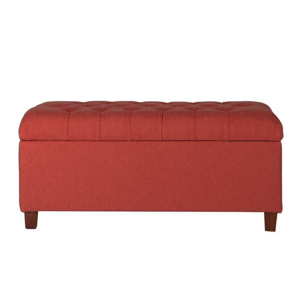 HomePop Ainsley Button Tufted Storage Bench, Multiple Colors - Walmart