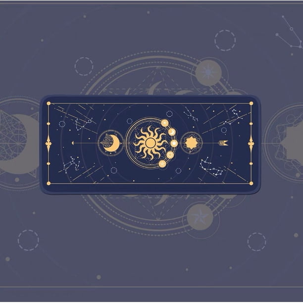 Alfombrilla de ratón Kawaii sun moon, accesorios para juegos de tarot, alfombrilla bonita para REPRODUCTOR DE Lapto, rosa púrpura, teclado mágico grande, alfombrilla de ratón LIUWENJING unisex