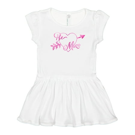 

Inktastic Be Mine Valentine s Day Arrow and Heart in Pink Girls Toddler Dress