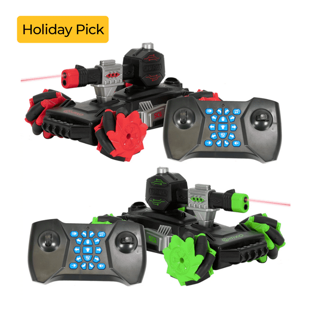 Contixo 2 PACK of Remote Control 2.4 Ghz RC Toys Infrared Battle Tank