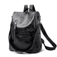thumbnail image 1 of Mochila Vintage de cuero PU suave para mujer bolsos escolares de Likrtyny Color sólido bolsos de hombro casuales bolsos femeninos, 1 of 8