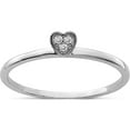 thumbnail image 5 of Sterling Silver Rhodium-Plated Cz Heart Clover 3 Ring Set (Size 7) Made In China qr6695-7, 5 of 5