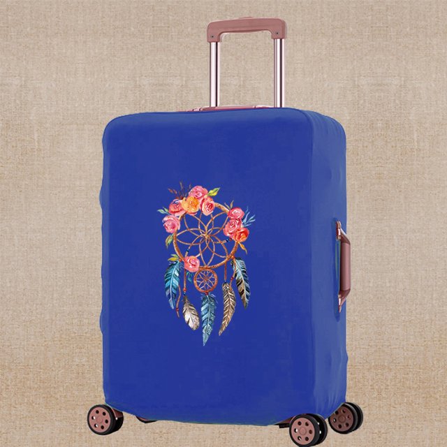 Luggage Cover Unisex Travel Scratch Resistant Accessory Suitcase Covers Apply To 18-32 Inch Color Print Trolley Protective Case 8Color019 S (18-21inch)