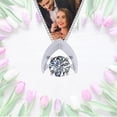 thumbnail image 6 of Central Diamond Center Silver Omega Dancing Stone (CZ) Pendant Rhodium Plated W/Adj. Box Chain, 6 of 7