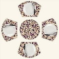 thumbnail image 2 of Leopard print Round Table Placemats Set Of 5 Wedge Table Mats Washable Heat Resistant Place Mat For Dining Table Kitchen Farmhouse Restaurant, 2 of 6