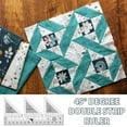 thumbnail image 4 of Ruler Grids 45/60/90 Degree Double Strip Ruler Transparent Acrylic Non Slip Quarter   Cutting Guide For Sewing, 4 of 7